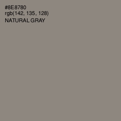 #8E8780 - Natural Gray Color Image